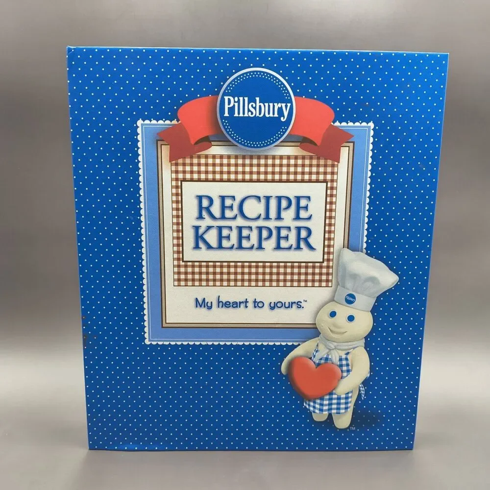 Pillsbury Doughboy Deluxe Recipe Keeper 3 Ring Binder with Cards Dividers